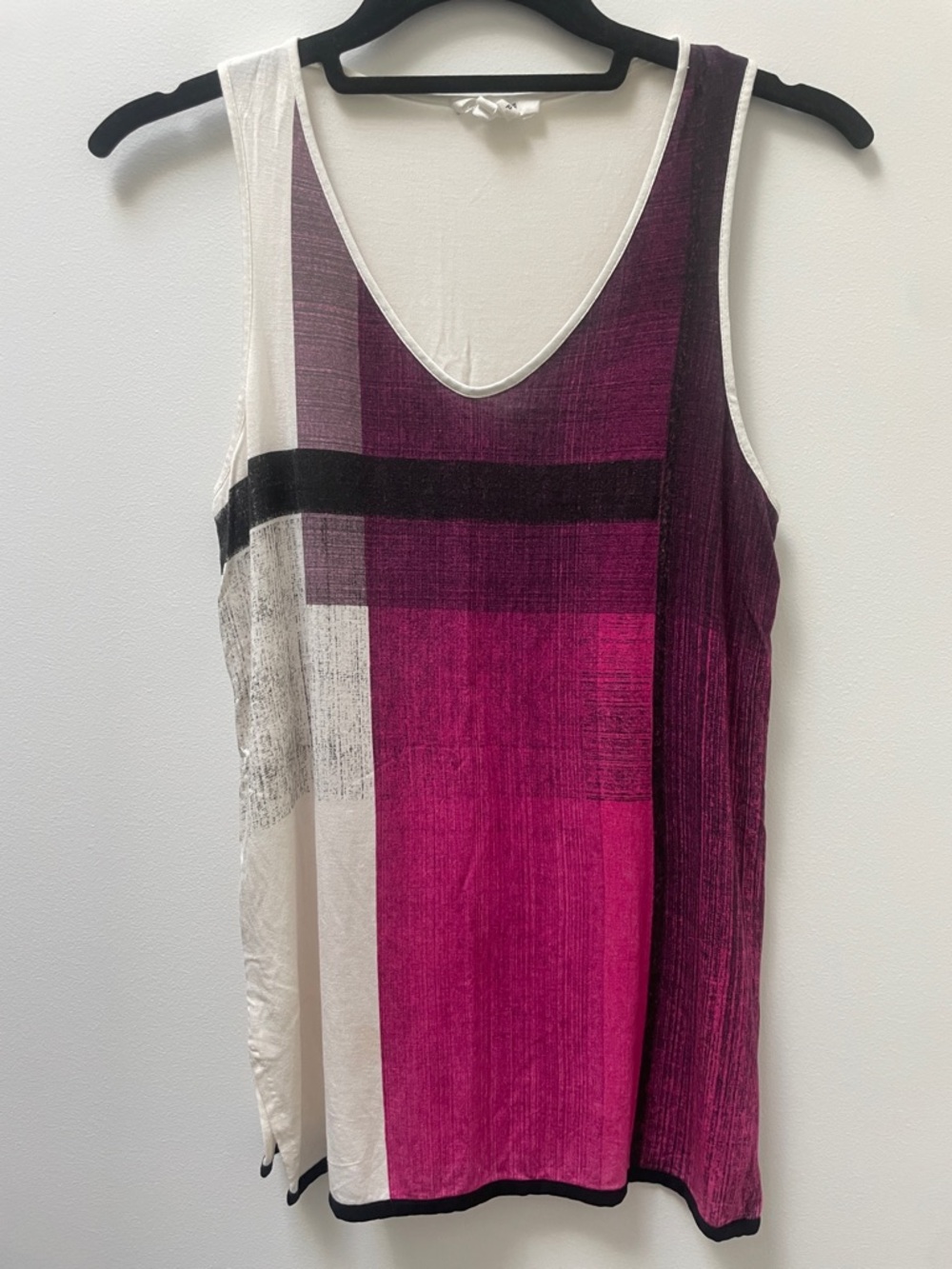 Helmut Lang Chroma Abstract Geometric Colorblock Tank Top Size Petite